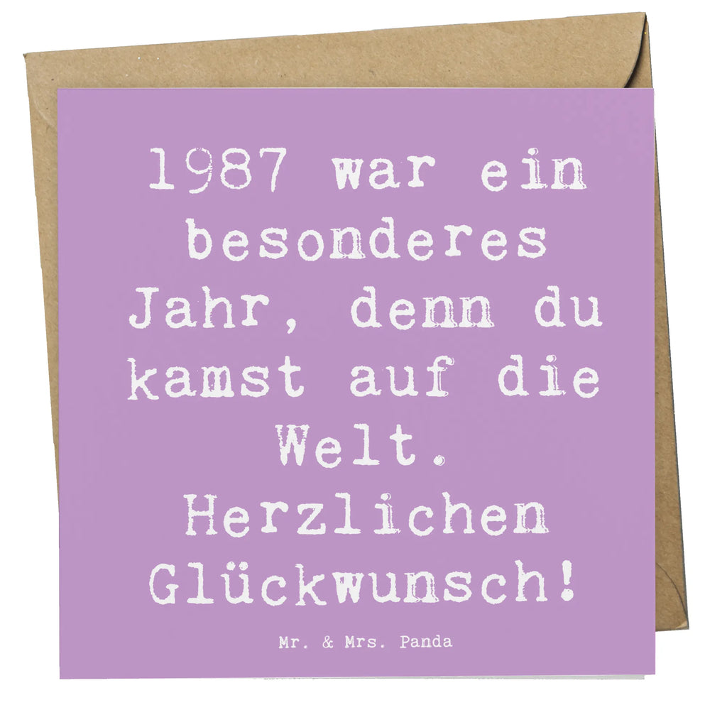 Deluxe Karte Spruch 1987 Geburtstag Karte, Grußkarte, Klappkarte, Einladungskarte, Glückwunschkarte, Hochzeitskarte, Geburtstagskarte, Hochwertige Grußkarte, Hochwertige Klappkarte, Geburtstag, Geburtstagsgeschenk, Geschenk