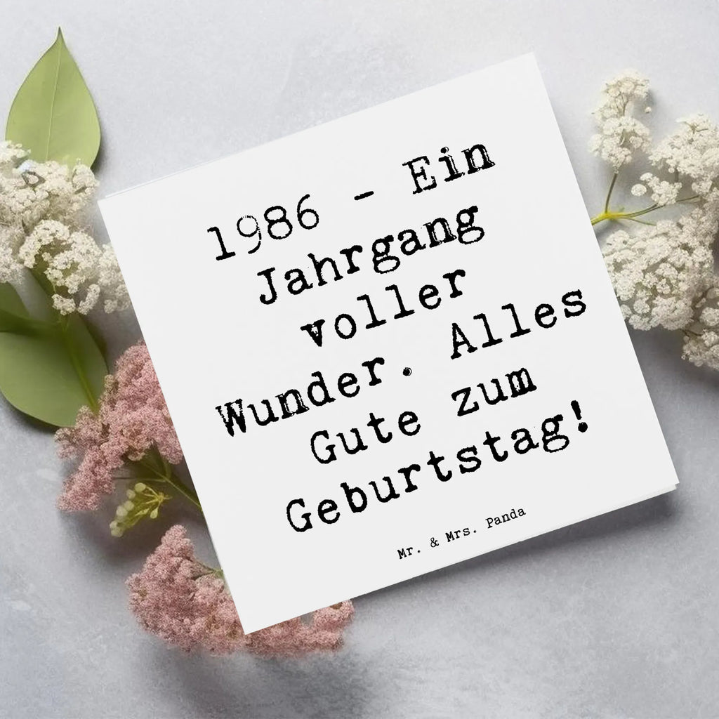 Deluxe Karte Spruch 1986 Geburtstag Wunder Karte, Grußkarte, Klappkarte, Einladungskarte, Glückwunschkarte, Hochzeitskarte, Geburtstagskarte, Hochwertige Grußkarte, Hochwertige Klappkarte, Geburtstag, Geburtstagsgeschenk, Geschenk