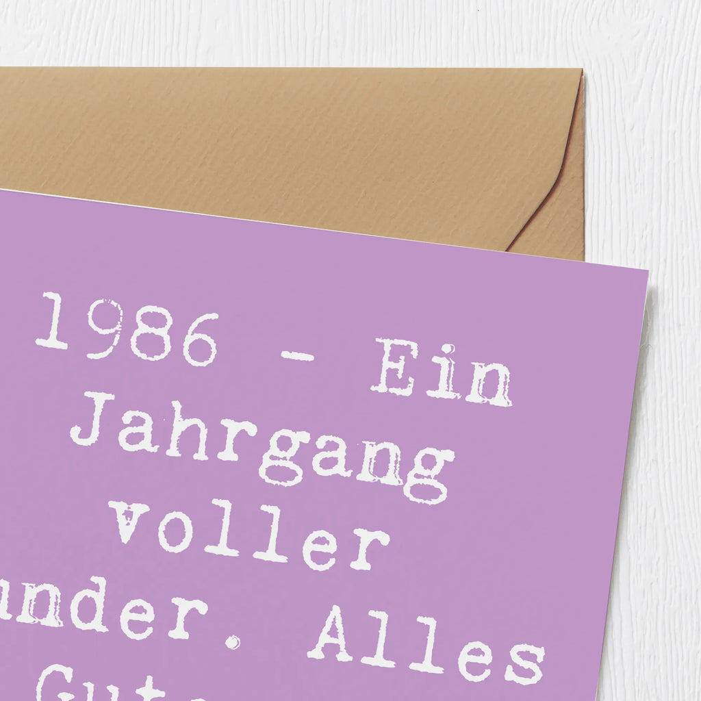 Deluxe Karte Spruch 1986 Geburtstag Wunder Karte, Grußkarte, Klappkarte, Einladungskarte, Glückwunschkarte, Hochzeitskarte, Geburtstagskarte, Hochwertige Grußkarte, Hochwertige Klappkarte, Geburtstag, Geburtstagsgeschenk, Geschenk