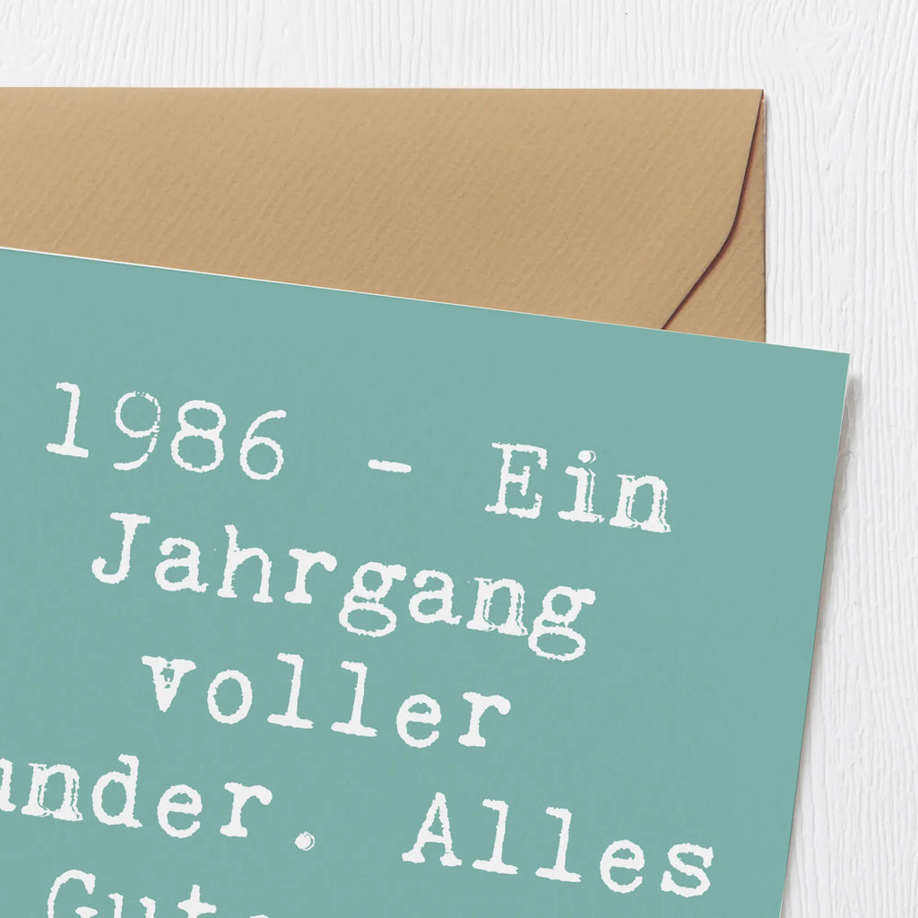 Deluxe Karte Spruch 1986 Geburtstag Wunder Karte, Grußkarte, Klappkarte, Einladungskarte, Glückwunschkarte, Hochzeitskarte, Geburtstagskarte, Hochwertige Grußkarte, Hochwertige Klappkarte, Geburtstag, Geburtstagsgeschenk, Geschenk
