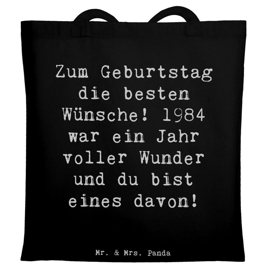Tote bag Saying Zum Geburtstag die besten Wünsche! 1984 war ein Jahr voller Wunder und du bist eines davon! Tasche, Beuteltasche, Schultertasche, Strandtasche, Stofftasche, Shopper, Einkaufstüte, Beutel, Laptoptasche, Stoffbeutel, Tragetasche, Umhängetasche, Jutetasche, Badetasche, Jutebeutel, Einkaufstasche, Geburtstag, Geburtstagsgeschenk, Geschenk
