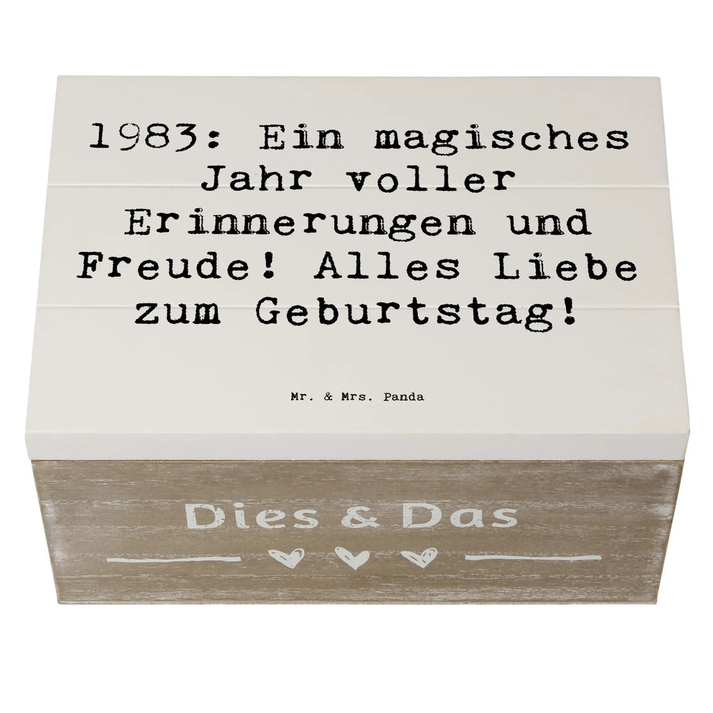 Holzkiste Spruch 1983 Geburtstagserinnerungen Schatulle, Erinnerungskiste, Truhe, Erinnerungsbox, Schatzkiste, Dekokiste, Aufbewahrungsbox, XXL, Geschenkdose, Kiste, Holzkiste, Geschenkbox, Geburtstag, Geburtstagsgeschenk, Geschenk