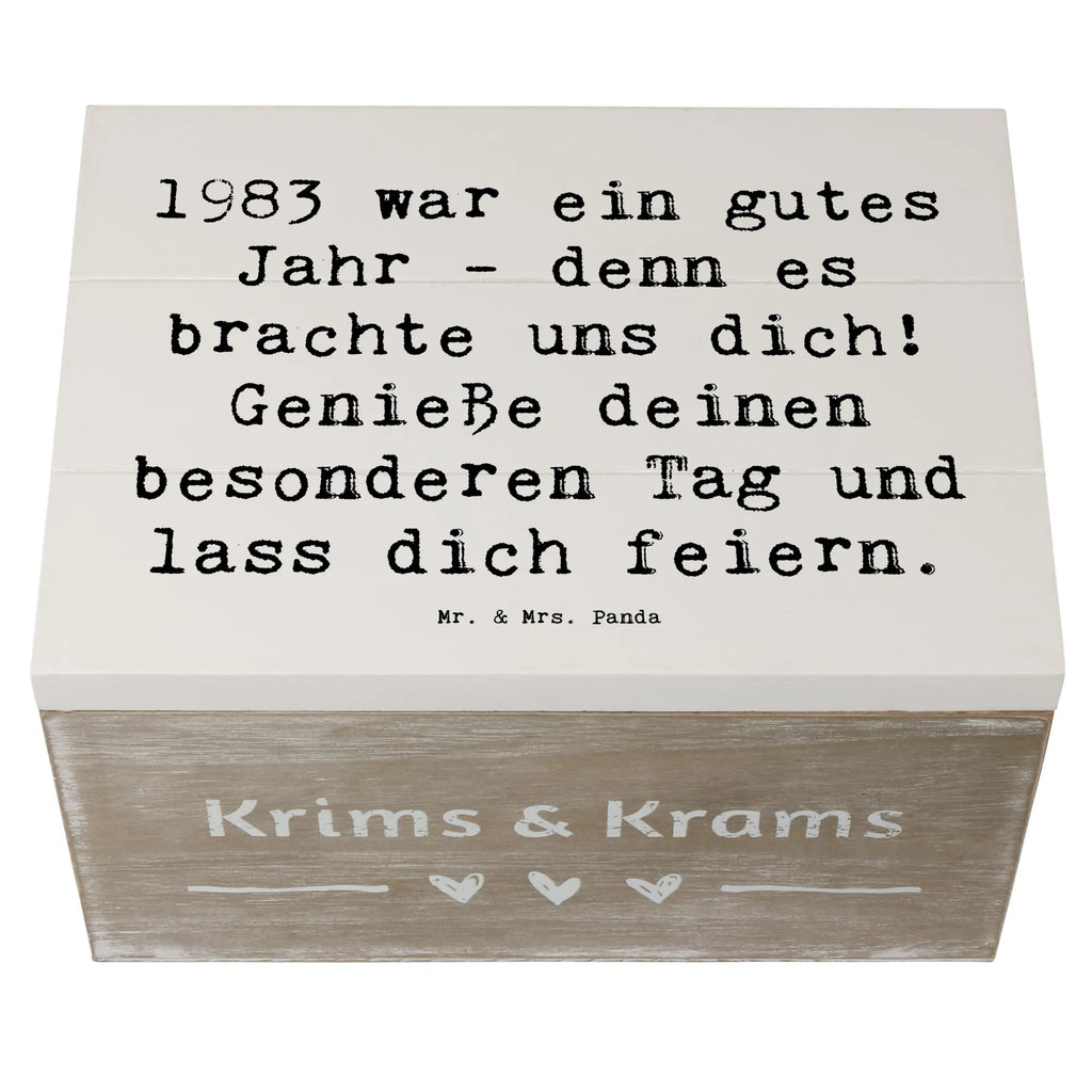 Holzkiste Spruch 1983 Geburtstag XXL, Holzkiste, Aufbewahrungsbox, Erinnerungsbox, Geschenkdose, Geschenkbox, Erinnerungskiste, Kiste, Schatzkiste, Dekokiste, Truhe, Schatulle, Geburtstag, Geburtstagsgeschenk, Geschenk