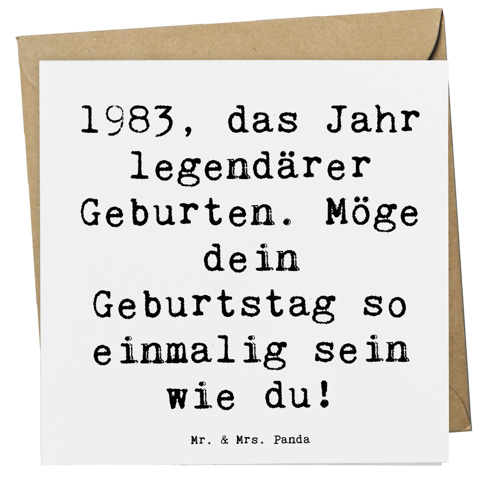 Deluxe Karte Spruch 1983 Geburtstag Karte, Grußkarte, Klappkarte, Einladungskarte, Glückwunschkarte, Hochzeitskarte, Geburtstagskarte, Hochwertige Grußkarte, Hochwertige Klappkarte, Geburtstag, Geburtstagsgeschenk, Geschenk