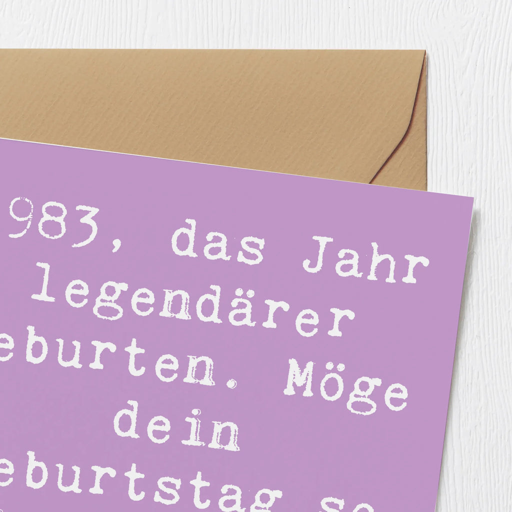 Deluxe Karte Spruch 1983 Geburtstag Karte, Grußkarte, Klappkarte, Einladungskarte, Glückwunschkarte, Hochzeitskarte, Geburtstagskarte, Hochwertige Grußkarte, Hochwertige Klappkarte, Geburtstag, Geburtstagsgeschenk, Geschenk