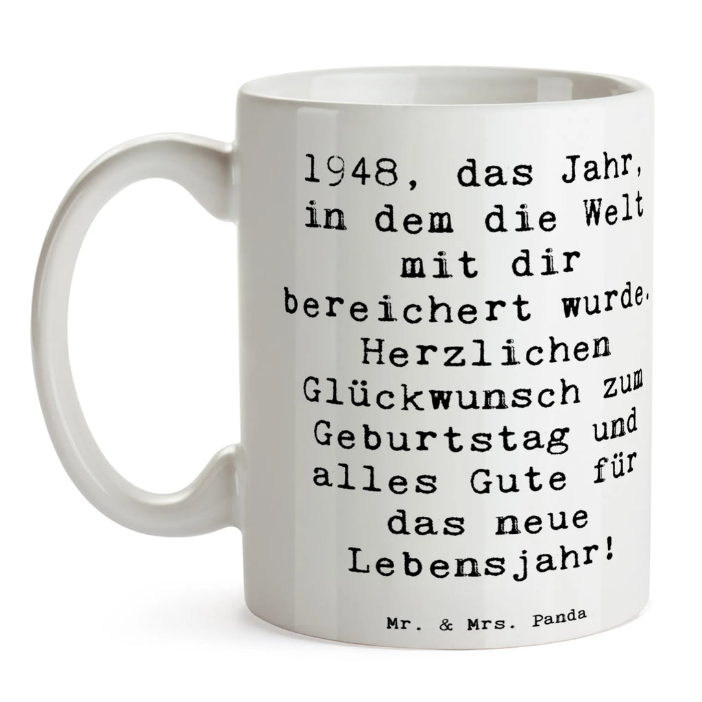 Tasse 1948 Geburtstag Kaffeetasse, Teetasse, Geschenktasse, Keramiktasse, Bürotasse, Porzellantasse, Tasse, Tasse mit Zitaten, Tasse mit Motiven, Geburtstag, Geburtstagsgeschenk, Geschenk
