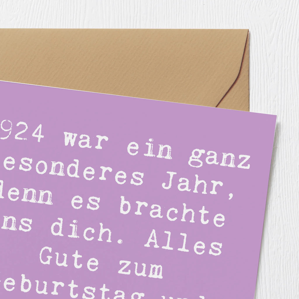 Deluxe Karte Spruch 1924 Geburtstag Hochwertige Grußkarte, Karte, Geburtstagskarte, Grußkarte, Hochwertige Klappkarte, Glückwunschkarte, Hochzeitskarte, Einladungskarte, Klappkarte, Geburtstag, Geburtstagsgeschenk, Geschenk
