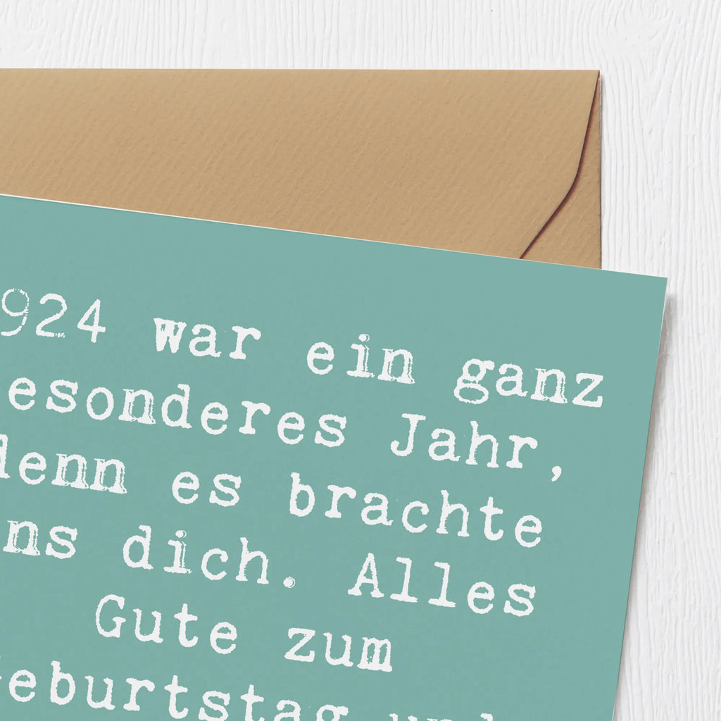 Deluxe Karte Spruch 1924 Geburtstag Hochwertige Grußkarte, Karte, Geburtstagskarte, Grußkarte, Hochwertige Klappkarte, Glückwunschkarte, Hochzeitskarte, Einladungskarte, Klappkarte, Geburtstag, Geburtstagsgeschenk, Geschenk