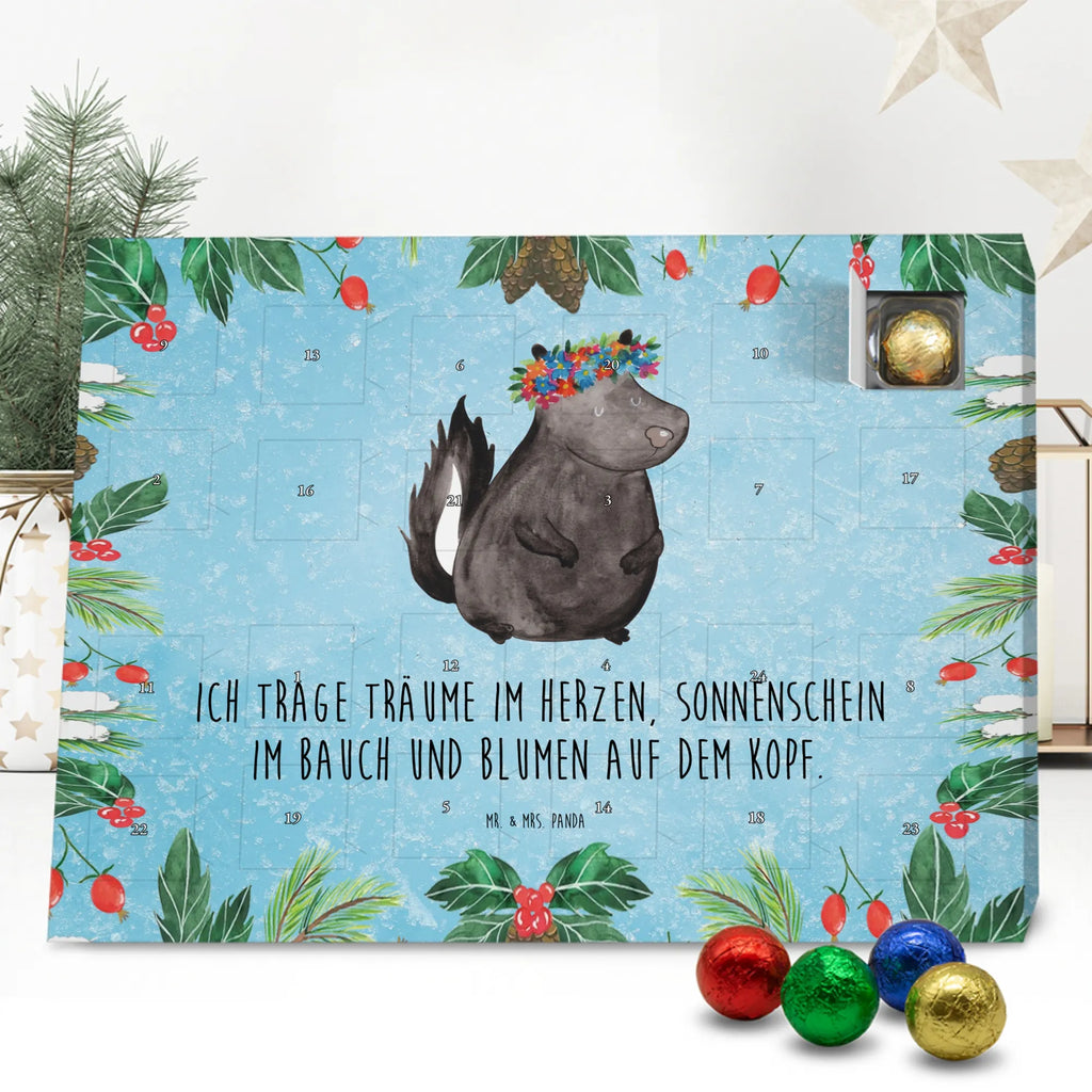 Chocolate advent calendar skunk Girl Laugh, Predator, Wild animal, Stinky, Live