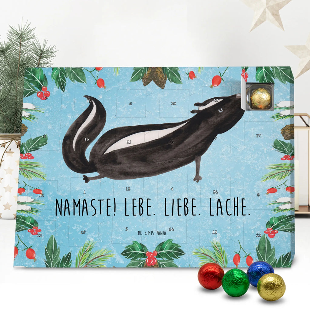 Chocolate advent calendar skunk yoga Stinky, Predator, Live, Wild animal, Laugh