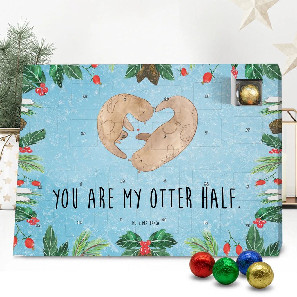 Chocolate advent calendar otter Heart mammal, predator, gifts for people in love, gift ideas for animal lovers, animal, aquatic animal, marten, otter gifts, water mammal, water, water animal, sea otter, animal lover, European otter, baby otter, heart, anniversary, love gift, life together, wedding day, proof of love, better half