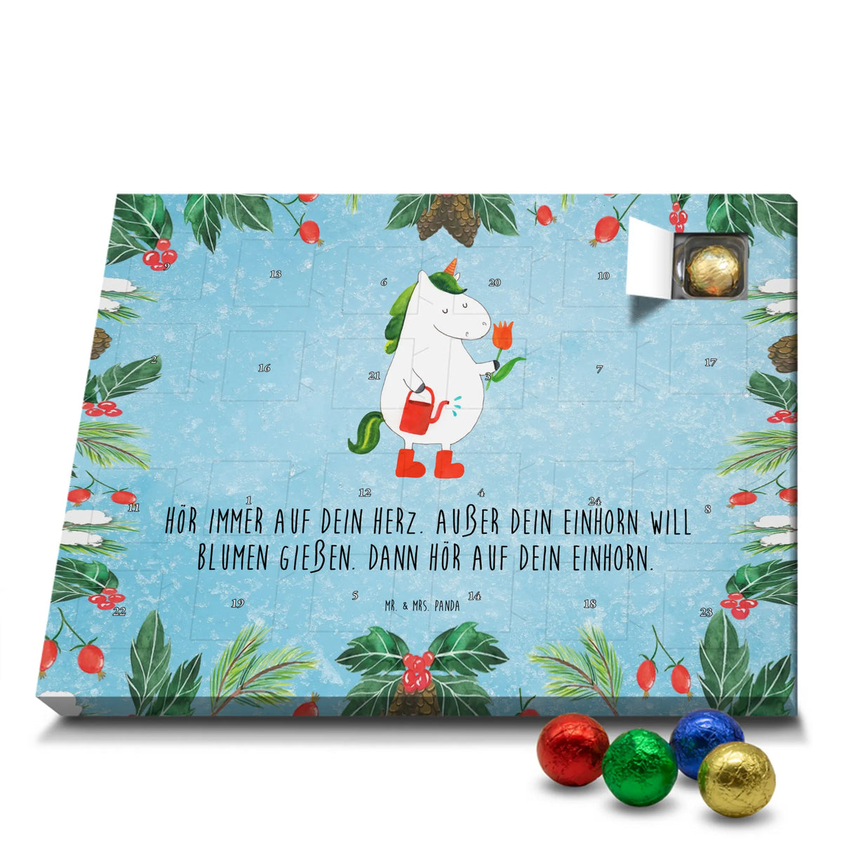 Chocolate advent calendar unicorn gardener