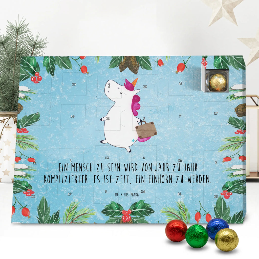 Chocolate advent calendar unicorn Suitcase travel, adventure, suitcase, holiday present, luggage, traveler gift