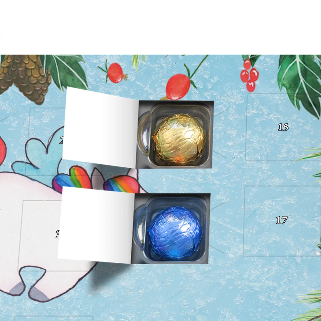 Chocolate advent calendar unicorn Pegasus growing up, pegasus, rainbow, reality, playing, unicorn love, saying fun
