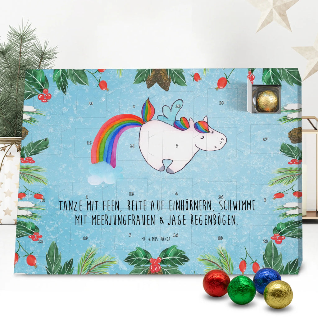 Chocolate advent calendar unicorn Pegasus growing up, pegasus, rainbow, reality, playing, unicorn love, saying fun