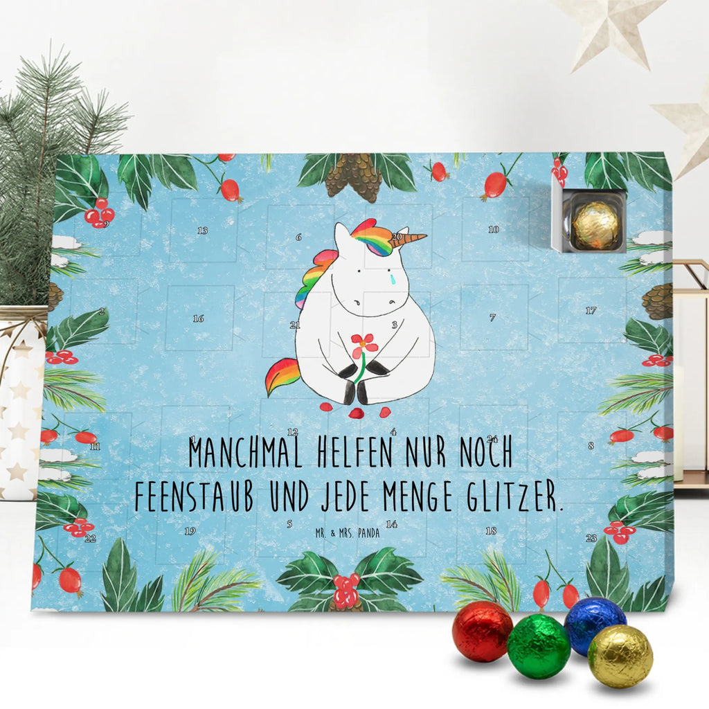 Chocolate advent calendar unicorn Sad friends, Friendship, consoling, grief, greeting card, flower