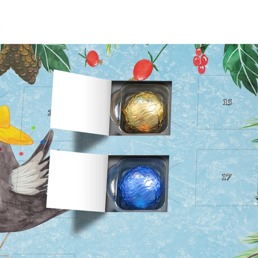 Chocolate advent calendar Crow sombrero gift ideas, gifts, small animals, good mood, cute, funny sayings, cute animal motives, hand drawn, special gifts, card, animal lover, Saying positive, Raven, Birds, Bird, Be happy, Magpie, Happiness Saying