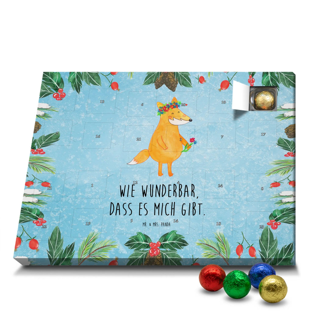 Chocolate advent calendar Fox Flower forest wildlife, clever as a fox, foxes, animal lover, fox girl, flower, flower girl, girlfriends, self-love, me, girlfriend, proof of love, flowers, joy