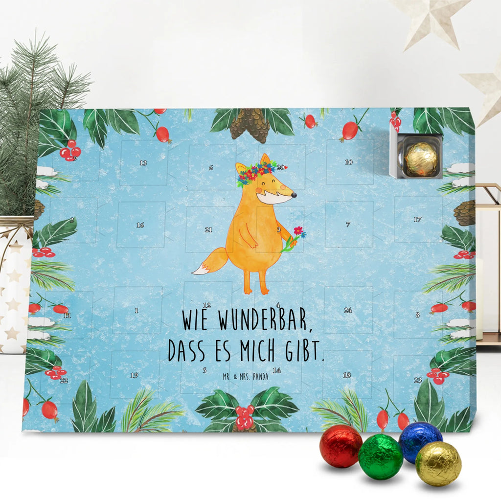 Chocolate advent calendar Fox Flower forest wildlife, clever as a fox, foxes, animal lover, fox girl, flower, flower girl, girlfriends, self-love, me, girlfriend, proof of love, flowers, joy