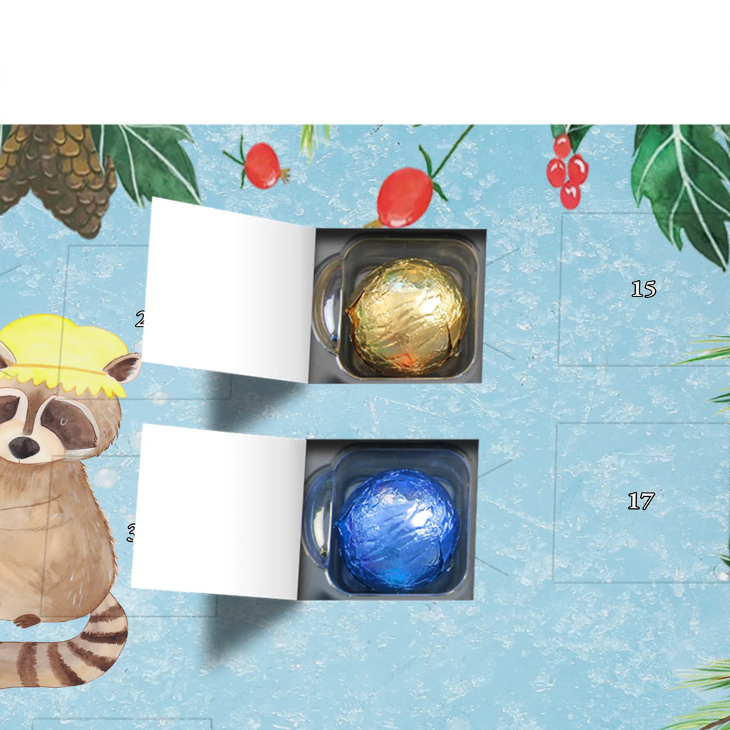 Chocolate advent calendar Raccoon gift ideas, gifts, small animals, good mood, cute, funny sayings, cute animal motives, hand drawn, special gifts, card, animal lover, raccoon, soap bubbles, wash, daydreaming