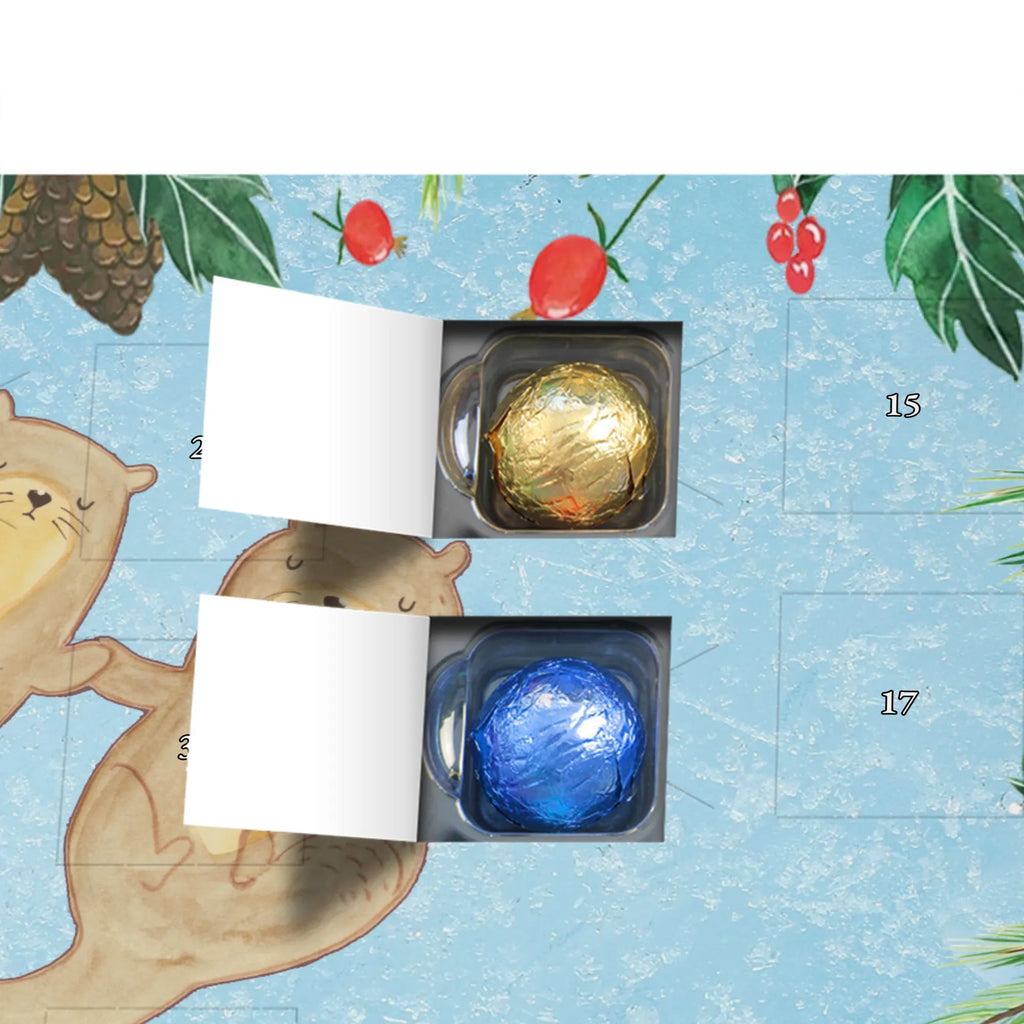Chocolate advent calendar otter holding hands mammal, predator, gifts for people in love, gift ideas for animal lovers, animal, aquatic animal, marten, otter gifts, water mammal, water, water animal, sea otter, animal lover, European otter, baby otter, Otter Sea Otter Lake Otter