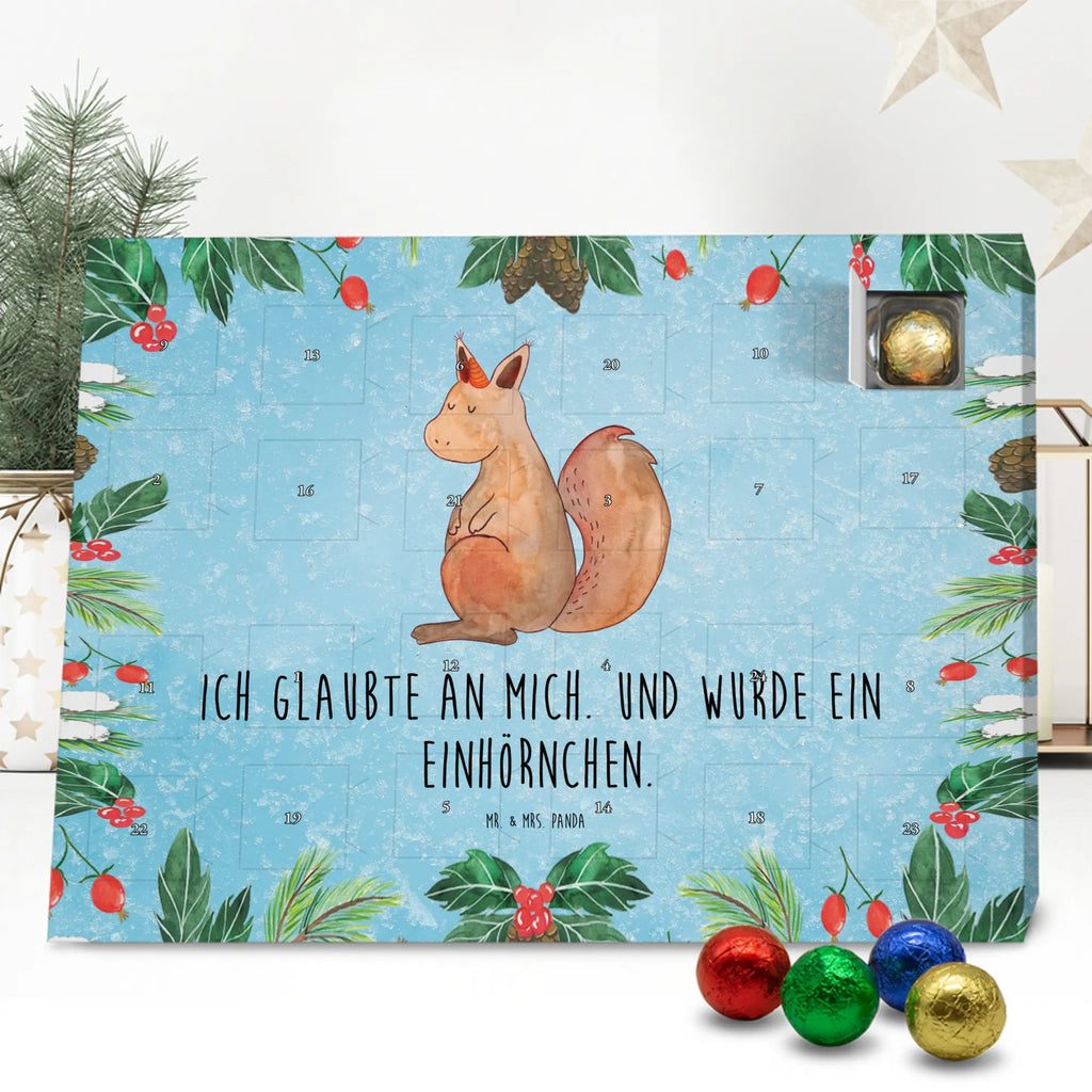 Chocolate advent calendar unicorn Believe squirrel