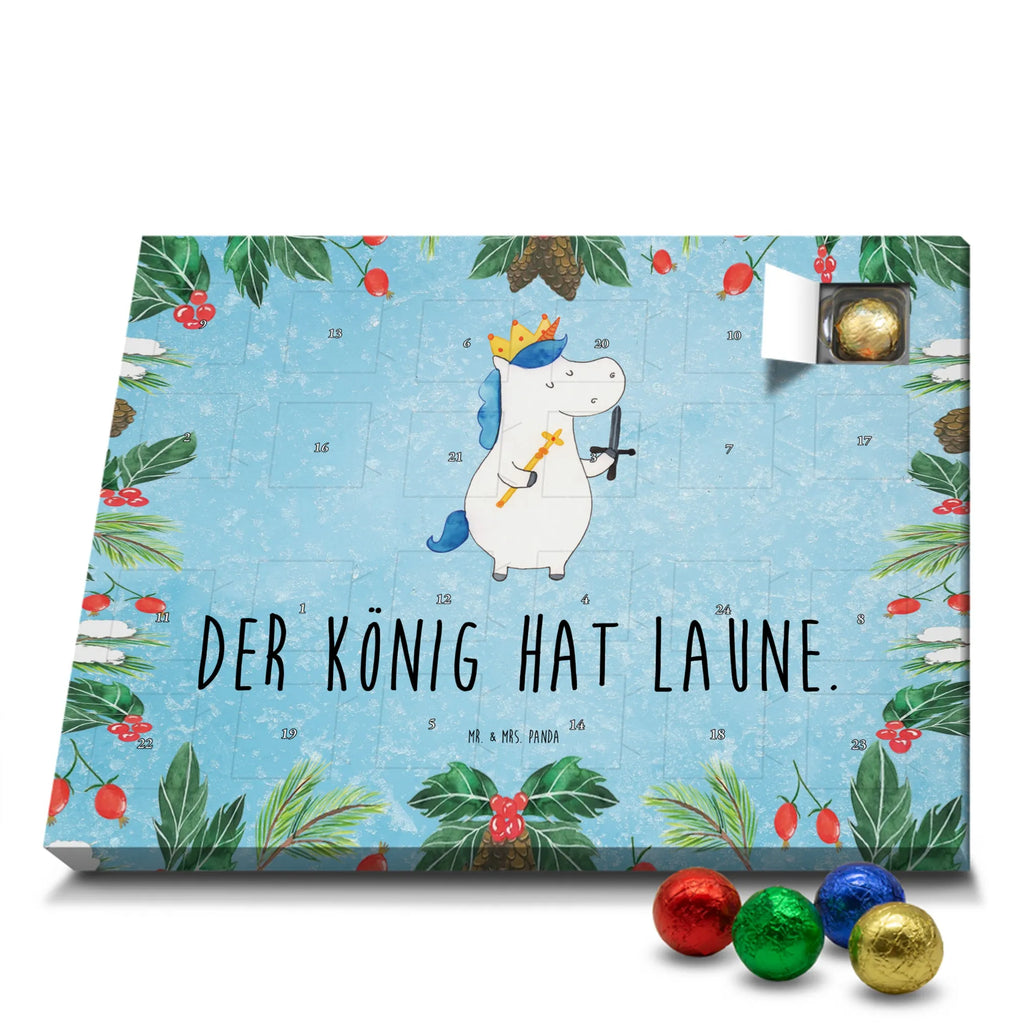 Chocolate advent calendar unicorn king with sword present boy, gift boyfriend, President, Prosecco, King, Ruler, Emperor, Chancellor, Crown, Princess, sword