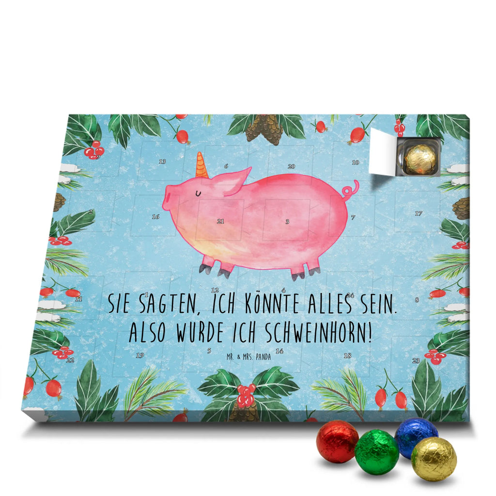 Chocolate advent calendar unicorn Pig piggycorn, pigcorn, girlfriend gift, Funny saying