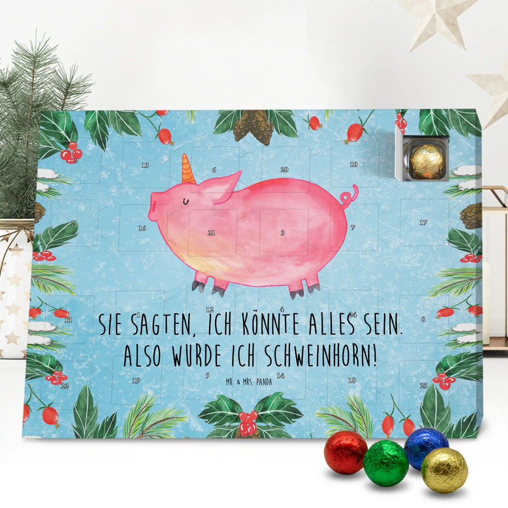 Chocolate advent calendar unicorn Pig piggycorn, pigcorn, girlfriend gift, Funny saying
