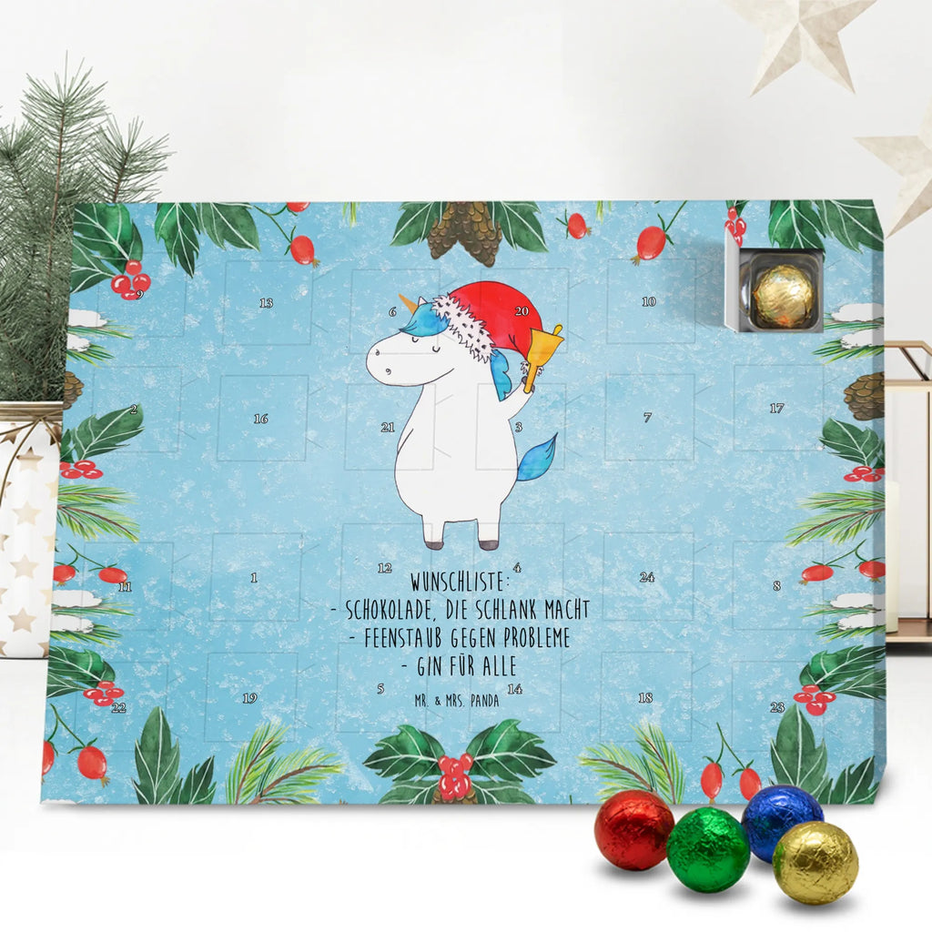 Chocolate advent calendar unicorn Santa Claus fairy dust, santa claus, chocolate, santa, wish list, gift, christmas present
