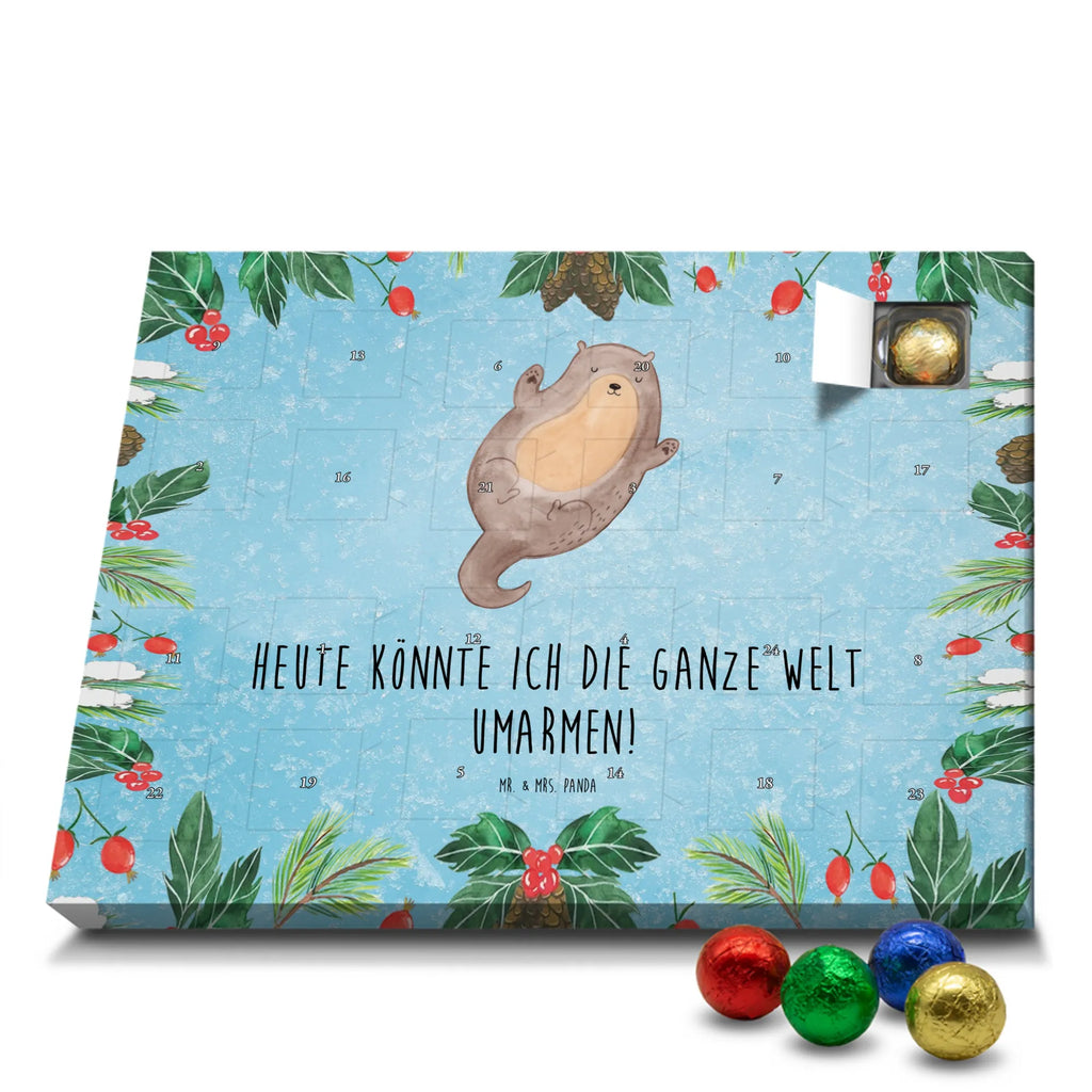 Chocolate advent calendar otter Embrace mammal, predator, gifts for people in love, gift ideas for animal lovers, animal, aquatic animal, marten, otter gifts, water mammal, water, water animal, sea otter, animal lover, European otter, baby otter, Otter Sea Otter Lake Otter