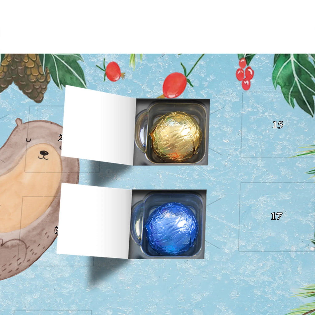 Chocolate advent calendar otter Embrace mammal, predator, gifts for people in love, gift ideas for animal lovers, animal, aquatic animal, marten, otter gifts, water mammal, water, water animal, sea otter, animal lover, European otter, baby otter, Otter Sea Otter Lake Otter