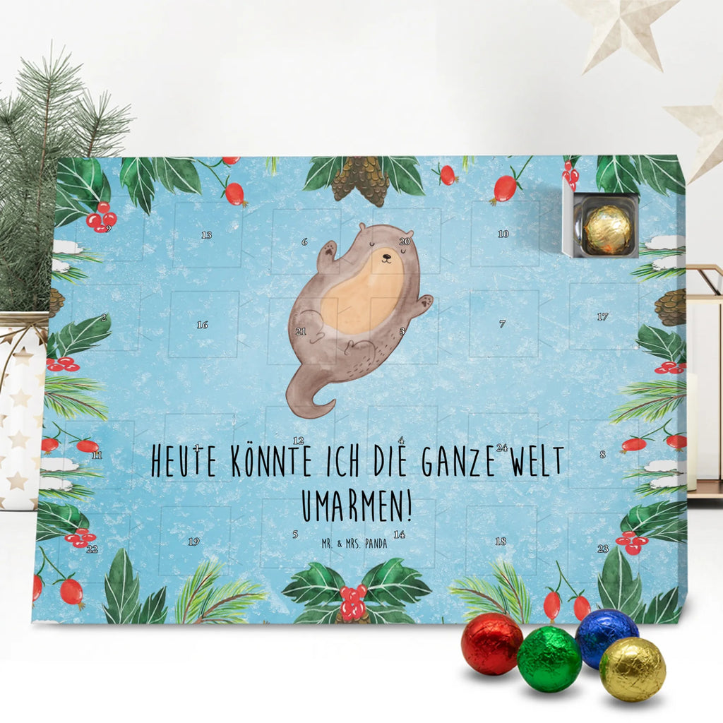 Chocolate advent calendar otter Embrace mammal, predator, gifts for people in love, gift ideas for animal lovers, animal, aquatic animal, marten, otter gifts, water mammal, water, water animal, sea otter, animal lover, European otter, baby otter, Otter Sea Otter Lake Otter