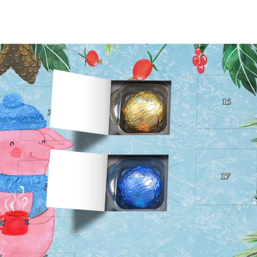 Chocolate advent calendar piggy Mulled wine Christmas time, snow, mulled wine, drunk, Christmas market, saying