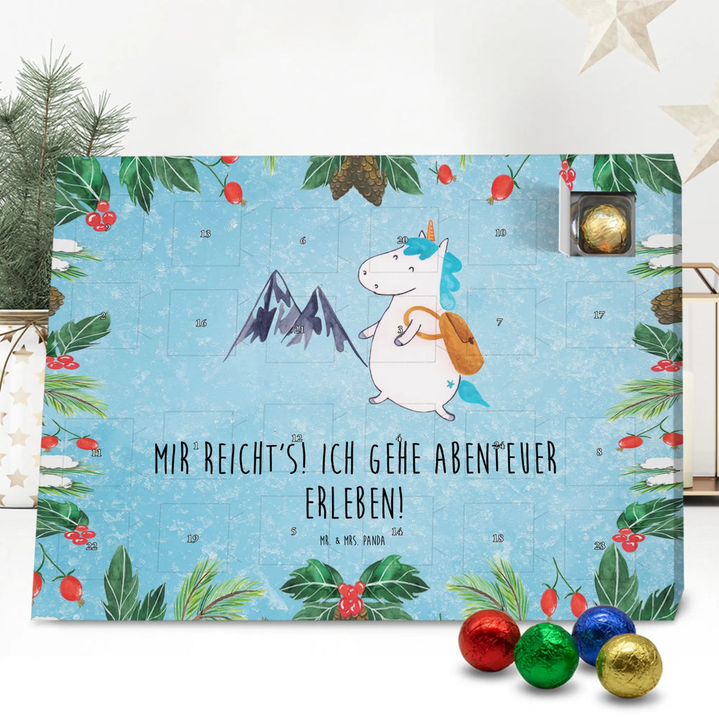 Chocolate advent calendar unicorn climber adventurer, travel, mountaineer, vacation, world traveler, adventure, mountains, world trip, explorer