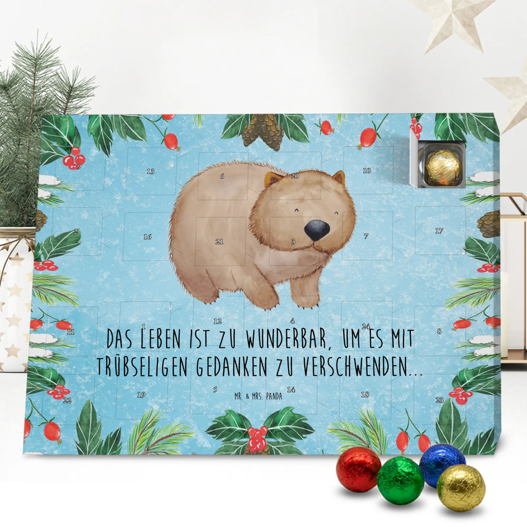 Chocolate advent calendar Wombat gift ideas, gifts, small animals, good mood, cute, funny sayings, cute animal motives, hand drawn, special gifts, card, animal lover, saying, life is beautiful, Australia