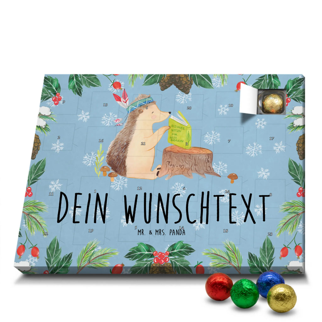 Adventskalender mit Namen Igel Federschmuck Adventskalender mit Namen, Personalisierter Adventskalender, Tiere, Waldtiere, Igel, Indianer, Abenteuer, Lagerfeuer, Camping