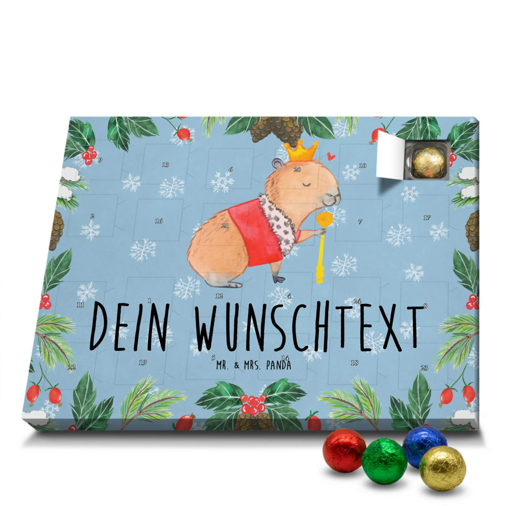 Adventskalender mit Namen Capybara König Adventskalender mit Namen, Personalisierter Adventskalender, Tiere, Tiermotive, Lustige Sprüche, Gute Laune, König, Capybara