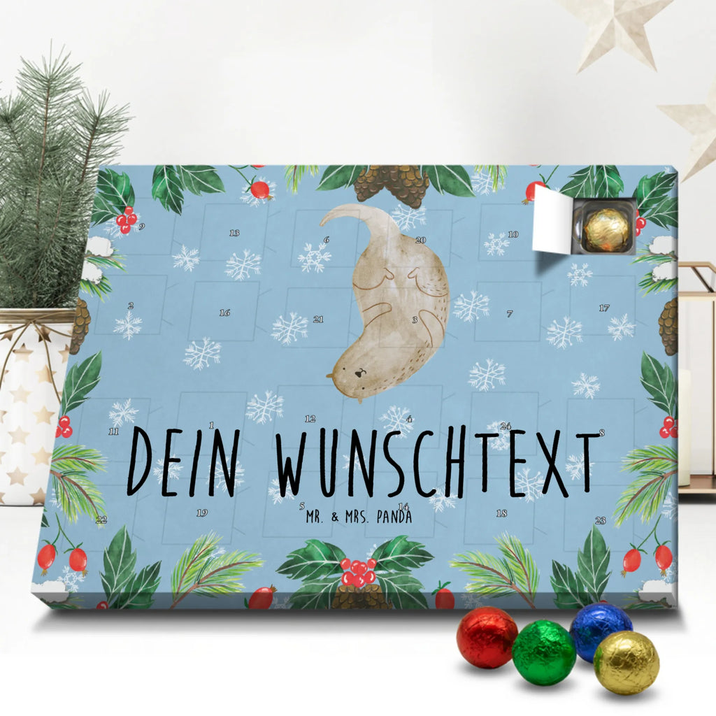 Personalisierter Schoko Adventskalender Otter Kopfüber Personalisierter Adventskalender, Adventskalender mit Namen, Fischotter, Seeotter, Otter, Otter Seeotter See Otter