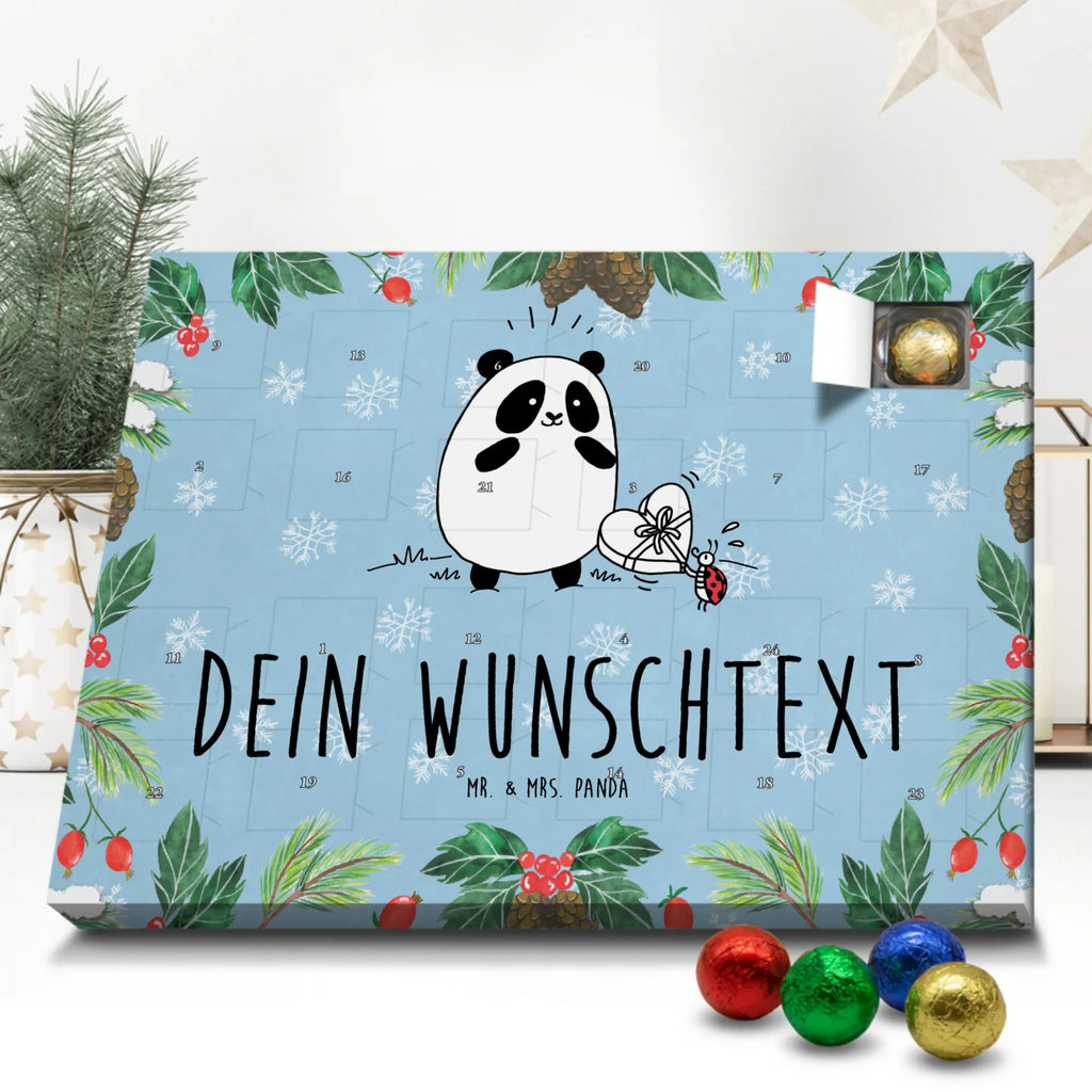  Panda Dziękuję Adventskalender mit Namen, Personalisierter Adventskalender