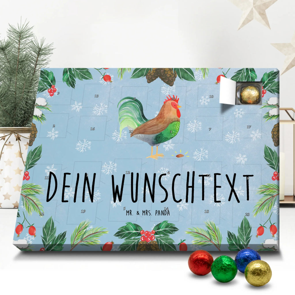 Personalisierter Schoko Adventskalender Hahn Korn Personalisierter Adventskalender, Adventskalender mit Namen, Landwirt, Landwirtin, Hoftiere, Bauernhof, Henne, Natur, Korn, Hahn, Eier
