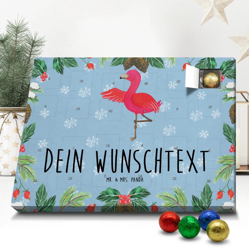 Adventskalender mit Namen Flamingo Yoga Personalisierter Adventskalender, Adventskalender mit Namen, Flamingo, Entspannung, Aufregen, Tiefenentspannung, Namaste, Yoga, Vogel, Achtsamkeit, Yoga-Übung, Ärger