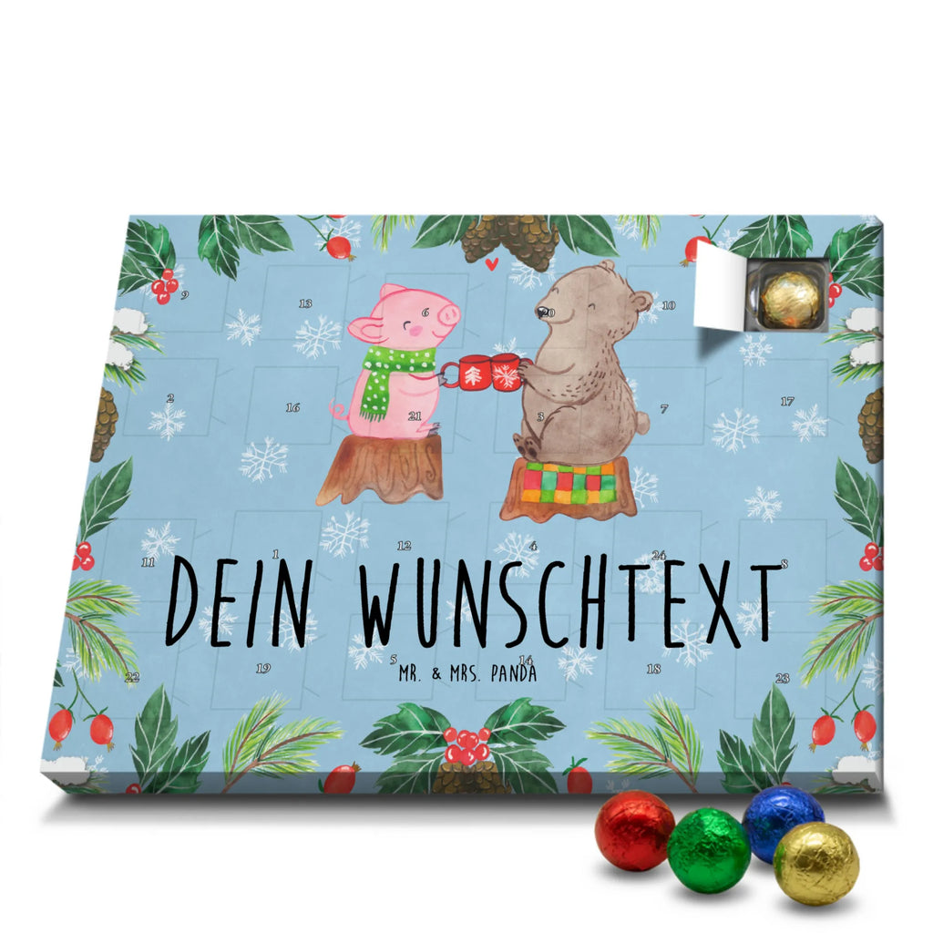 Adventskalender mit Namen Glühschwein Sause Personalisierter Adventskalender, Adventskalender mit Namen, Wintermotiv, Weihnachtsdeko, Weihnachten, Winter, Heiligabend, Advent, Nikolaus, Prost, Weihnachtszeit, Alles Gute, Bär, Schwein