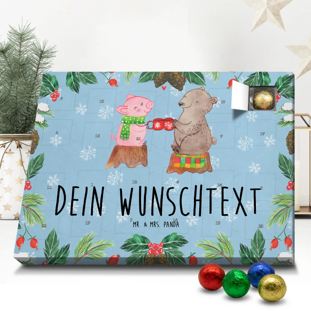 Adventskalender mit Namen Glühschwein Sause Personalisierter Adventskalender, Adventskalender mit Namen, Wintermotiv, Weihnachtsdeko, Weihnachten, Winter, Heiligabend, Advent, Nikolaus, Prost, Weihnachtszeit, Alles Gute, Bär, Schwein