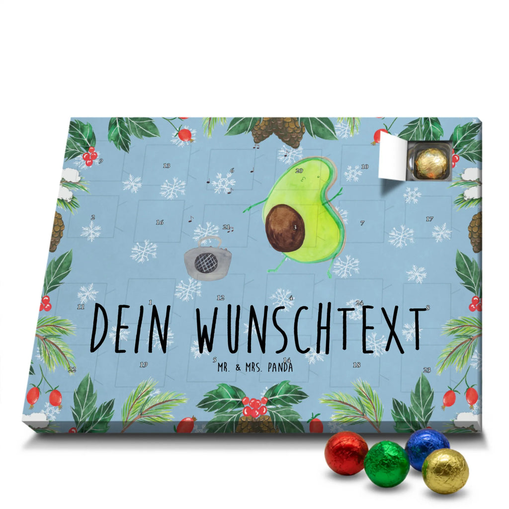 Adventskalender mit Namen Avocado Tanzen Personalisierter Adventskalender, Adventskalender mit Namen, Gesund, Vegan, Veggie, Avocado