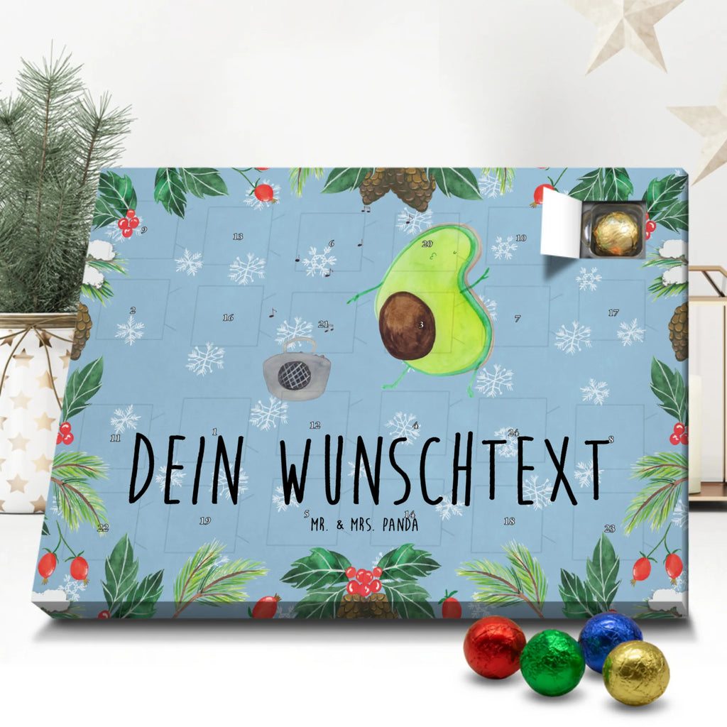 Adventskalender mit Namen Avocado Tanzen Personalisierter Adventskalender, Adventskalender mit Namen, Gesund, Vegan, Veggie, Avocado