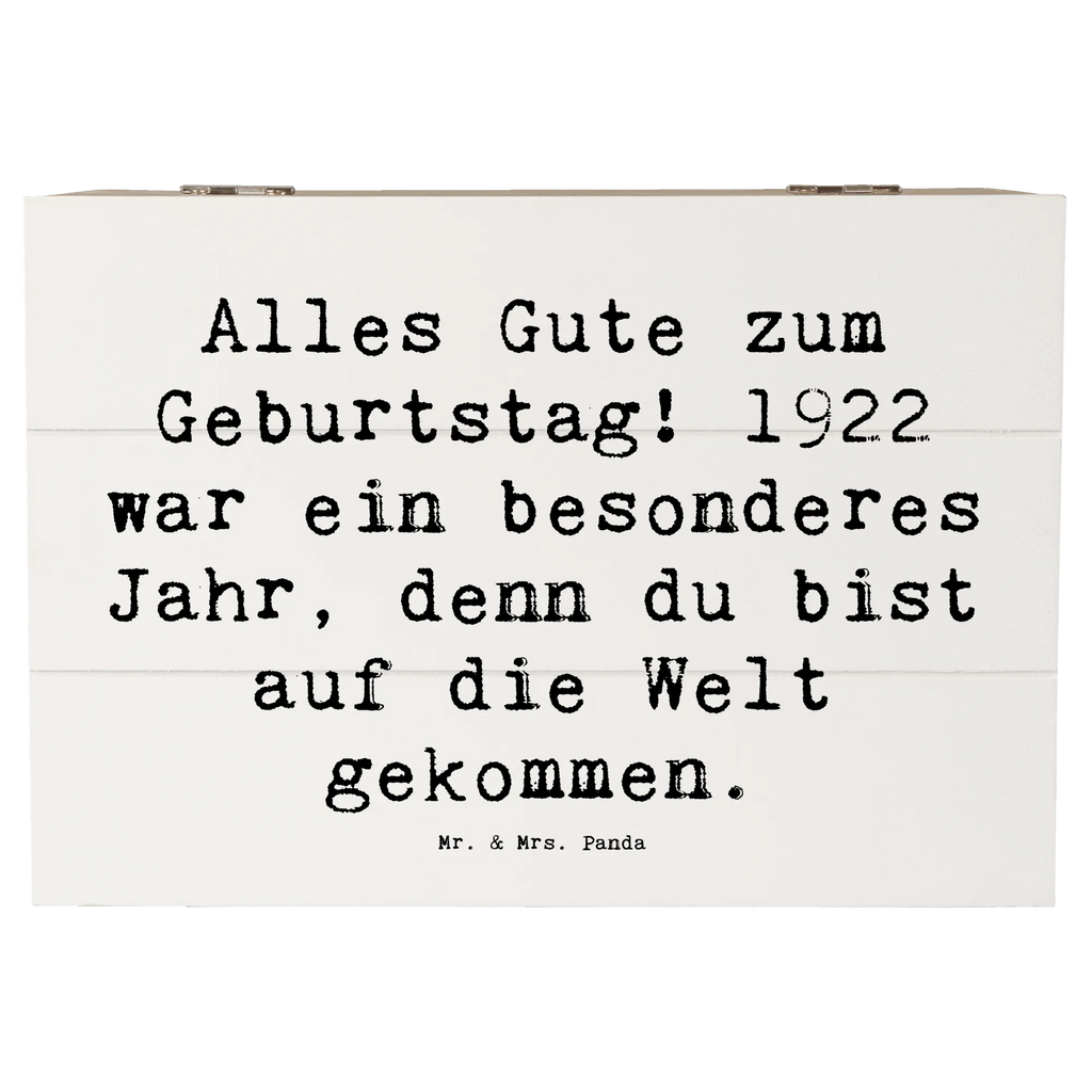 Holzkiste Spruch Alles Gute zum Geburtstag! 1922 war ein besonderes Jahr, denn du bist auf die Welt gekommen. Schatulle, Erinnerungskiste, XXL, Erinnerungsbox, Dekokiste, Geschenkdose, Kiste, Holzkiste, Aufbewahrungsbox, Truhe, Schatzkiste, Geschenkbox, Geburtstag, Geburtstagsgeschenk, Geschenk