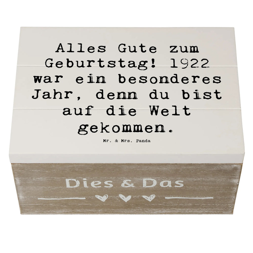 Holzkiste Spruch Alles Gute zum Geburtstag! 1922 war ein besonderes Jahr, denn du bist auf die Welt gekommen. Schatulle, Erinnerungskiste, XXL, Erinnerungsbox, Dekokiste, Geschenkdose, Kiste, Holzkiste, Aufbewahrungsbox, Truhe, Schatzkiste, Geschenkbox, Geburtstag, Geburtstagsgeschenk, Geschenk