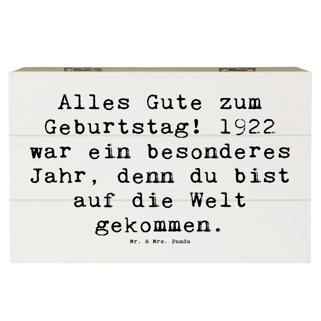 Holzkiste Spruch Alles Gute zum Geburtstag! 1922 war ein besonderes Jahr, denn du bist auf die Welt gekommen. Schatulle, Erinnerungskiste, XXL, Erinnerungsbox, Dekokiste, Geschenkdose, Kiste, Holzkiste, Aufbewahrungsbox, Truhe, Schatzkiste, Geschenkbox, Geburtstag, Geburtstagsgeschenk, Geschenk