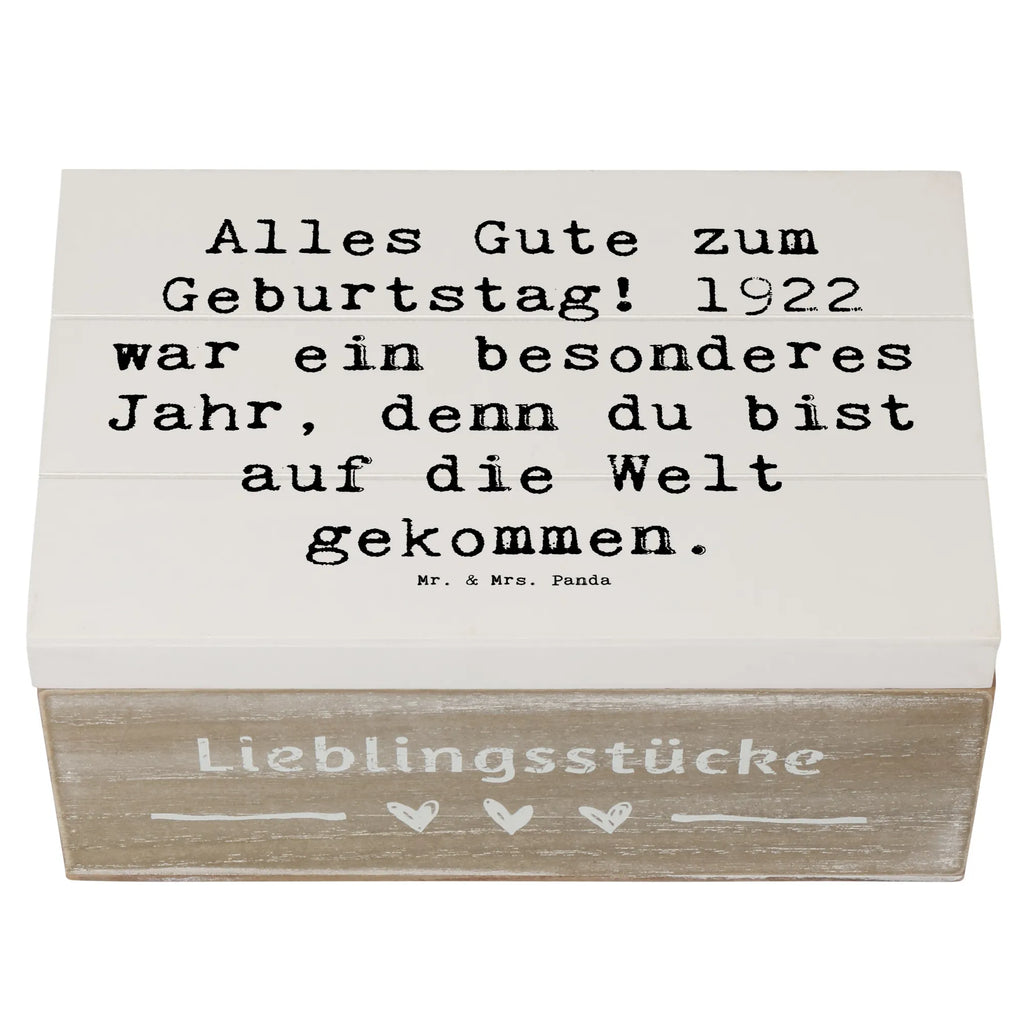 Holzkiste Spruch Alles Gute zum Geburtstag! 1922 war ein besonderes Jahr, denn du bist auf die Welt gekommen. Schatulle, Erinnerungskiste, XXL, Erinnerungsbox, Dekokiste, Geschenkdose, Kiste, Holzkiste, Aufbewahrungsbox, Truhe, Schatzkiste, Geschenkbox, Geburtstag, Geburtstagsgeschenk, Geschenk